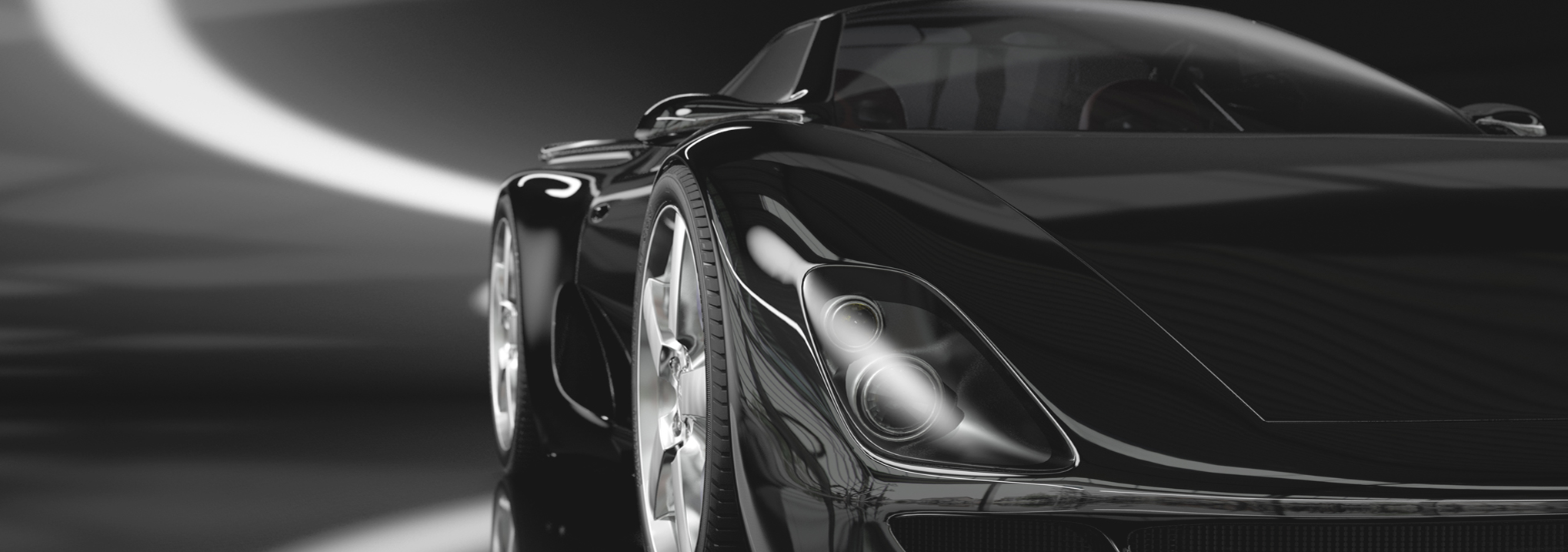 Concept for a Black Sportscar